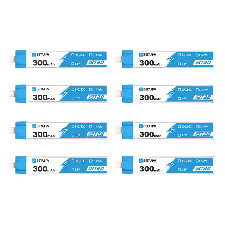 BETAFPV BT2.0 300mAh 1S 30C LIPO akumuliatorius